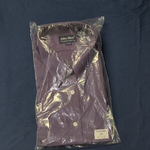 John Blair Men's Classic Purple Dress Shirt